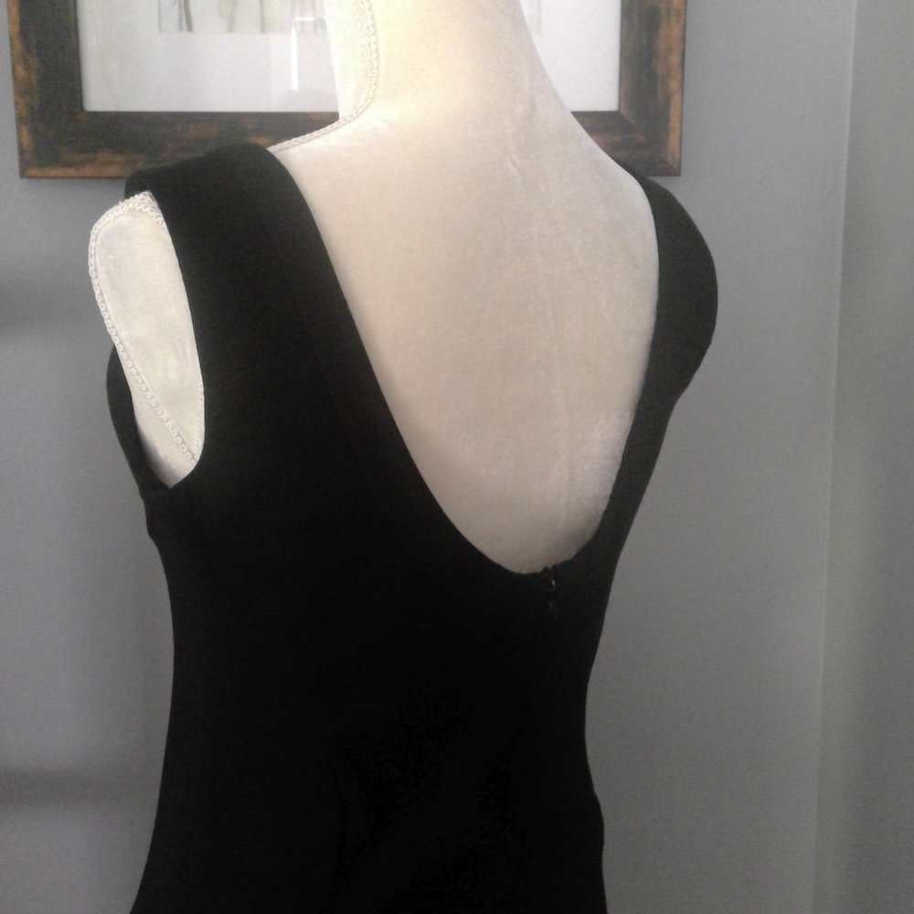 Zara Size Medium Sleeveless Black Dress with Deep Back Dip